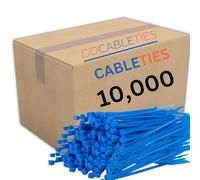 Gocableties Small Blue Cable Ties, 100mm x 2.5mm, Bulk Pack of 10,000, 4” Premium Nylon Zip Ties, Plastic Tie Wraps, Secure Self-Locking Mechanism, for Home, Garden, Office and DIY