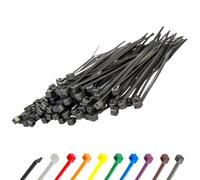 Gocableties Small Silver Cable Ties, 150mm x 3.6mm, Pack of 100, 6" Premium Nylon Zip Ties, Plastic Tie Wraps, Secure Self-Locking Mechanism, for Home, Garden, Office and DIY