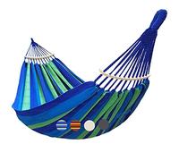 GOCAN Hammock for 2 People, 220 x 150 cm, Total Length: 330 cm, Load: 300 kg, Cotton Canvas Hammock for Outdoors, Indoors, Garden, Balcony, Children, Red, with Removable Spreader Bar