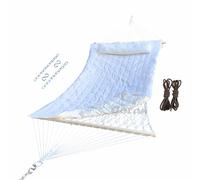 GOCAN Mesh Hammock,Cotton Rope hammocks with Pad Chains Hooks Tree Straps fit Stands from 9' to 15' for Outside Indoor Patio Yard