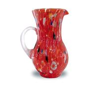 Gocce di Murano 1 liter Buvette Jug Red in blown glass handmade handmade carafe table carafe elegant and in Made in Italy style