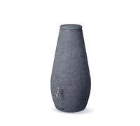 Goccia Rain Barrel Grey 200 Litres Made of UV and Weather-Resistant Material Frost-proof Rainwater Barrel with Lid and Two 3/4 Inch Threads
