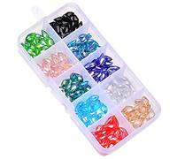 Gocelyn 6x12mm Teardrop Glass Crystal Beads Chandelier Pendants, Briollete Top Drilled Shape Assorted AB Color Faceted Beads Pendants for Jewelry Making DIY Project Earring Necklaces Bracelets