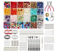 Gocelyn Crystal Irregular Chip Beads with Spacer Stone Kits, Jewelry Making Gemstones Pliers Tweezers Ear Hook Wire Pendants Jump Ring Elastic String for DIY Earring Necklace Bracelet Making