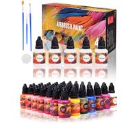 Gocheer Upgrade Airbrush Paint Set - 43 Colors and 3 Metallic Colors with 4 Thinners, 20ml/Bottle,Water-Based Airbrush Paint Set, Ready to Spray Acrylic Air Brush for Metal, Plastic Models, Canvas