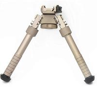 Gocheer V8 Rifle Bipod Can Be Tilted 360 Degrees, Outdoor CNC QD Tactical Picatinny Rail Super Heavy Duty Folding Stand Feet Adjustable