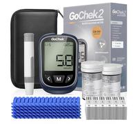 GoChek Diabetes Test Kit, Blood Sugar Tester with Ketone and Hypo Warning, 450 Memory, Blood Glucose Monitor with Test Strips*50 and Lancet*50 -in mmol/L