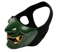 Gocher Half Face Protect Mask Devil Smile Mask Party Guardian Prajna Mask for Halloween, Cosplay, Costume Party and Movie Prop-OD