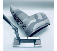 GOCHSS H043-PT 35-Inch Right-Handed CNC High-Forgiveness Soft Iron Straight-Bar Putter - Unisex Competition Golf Putter with Stainless Steel Shaft, PU 2.0 Grip & Magnetic Head Cover (Silve)