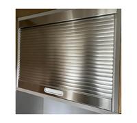 GOCHUSX Cabinets Tambour Door, Sliding Tambour Cabinet Door, Roll Up Wardrobe Door Retractable, Plastic Tambour Kit for Home Office Study Storage Bins(90x56cm(35.4x22in))