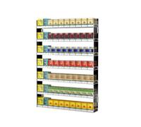 GOCHUSX Cigarettes Display Rack, Matchbook Display Case, Acrylic Trapezoidal Countertop Or Wall Mounted Cigarette Display Box For Retail Store Supermarket Cabinet(61.5x8.2x90cm)