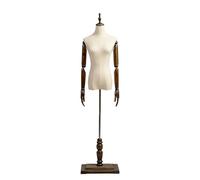 GOCHUSX Mannequin Body Woman Comes with Solid Wood Base, Female Dress Form with Adjustable Stand, Double Holes at The Bottom(S-C)