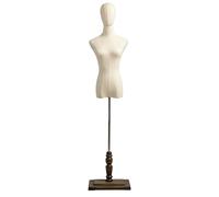 GOCHUSX Mannequin Body Woman Comes with Solid Wood Base, Female Dress Form with Adjustable Stand, Double Holes at The Bottom(S-E)