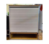 GOCHUSX Sliding Tambour Cabinet Door, Roll Up Wardrobe Door Retractable, Small Roll Up Cabinet Folding Doors, Storage Bins Replacement Panle for Shops Kitchen(90x81cm(35.4x31.8in))
