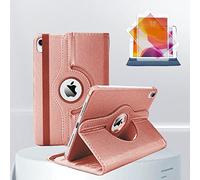 Gocob iPad 10.2 Case - 360 Degree Rotating Stand Protective Cover with Auto Sleep Wake for iPad 10.2 7th 8th 9th Gen 2019/2020/2021 Model (Rose gold)