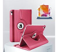 Gocob iPad 10.2 Case - 360 Degree Rotating Stand Protective Cover with Auto Sleep Wake for iPad 10.2 7th 8th 9th Gen 2019/2020/2021 Model (Hot pink)
