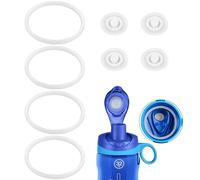 gocola Replacement Gasket Set Compatible with Pogo 32oz and 40oz Water Bottles, Leak-Proof Silicone Seals, White