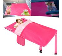 Gocozy Toddler Airplane Bed with Blanket, Airplane Seat Extender for Kids, Travel Essentials for Kids, Pink