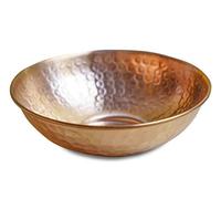 GoCraft Pure Copper Decorative Bowl | Hammered Finish Copper Bowl for Serving Nuts, Salad, Fruits & Table Use - 5" Diameter x 2" Height