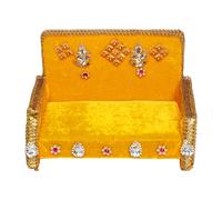 God Aasan Wooden Throne Sofa Chair Laxmi Ganesha Radha Krishna Idols-7"X4"