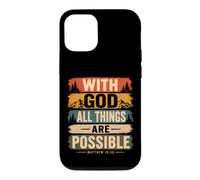 God All Things Are Possible Matthew 19:26 Bible Verse Case for iPhone 12/12 Pro