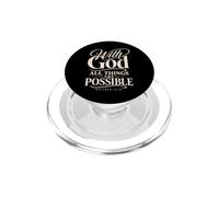 God All Things Are Possible Matthew 19:26 Bible Verse PopSockets PopGrip for MagSafe
