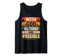 God All Things are Possible Matthew 19:26 Bible Verse Tank Top