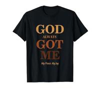 God Always Got Me, My Peace My Joy Cool Quotes Graphic Value Graphic T-Shirt, Men, Black, XL