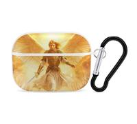 God An-gels Holding Swords Bluetooth Earphone Case Compatible with Airpods Pro Hard Protective Case with Keychain