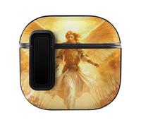 God An-gels Holding Swords Bluetooth Headphone Case Earphone Protective Cover with Magnets Lock Compatible with Airpods 4