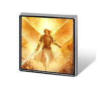 God An-gels Holding Swords Button Pins Square Badge Personalized Button Brooch Lapel Pins for Women Men Gifts