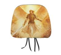 God An-gels Holding Swords Car Headrest Covers Seat Head Rest Protector
