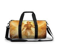 God an-gels Holding Swords Gym Bag Travel Duffel Bag Waterproof Weekender Bag Tote Bags for Women Men