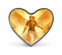 God An-gels Holding Swords Heart Badge Funny Lapel Pins Personalized Button Brooch Pin for Clothing Bag Accessories