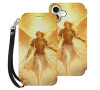 God An-gels Holding Swords Phone Case Wallet Case Compatible with iPhone 16 Plus