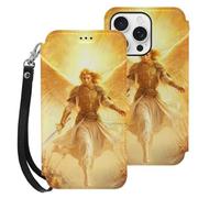 God An-gels Holding Swords Phone Case Wallet Case Compatible with iPhone 16 Pro