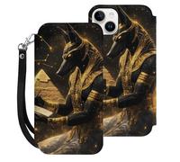 God Ancient Egyptian Pyramids Phone Case Compatible for iPhone 15 Plus Wallet Cases Protective Cover for Women Men