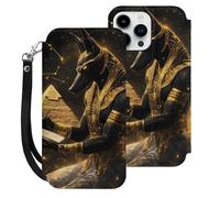 God Ancient Egyptian Pyramids Phone Case Compatible for iPhone 15 Pro Max Wallet Cases Protective Cover for Women Men