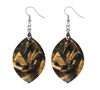 God Ancient Egyptian Pyramids Wood Earrings Personalized Dangle Earring Pendants Charms for Woman Jewelry
