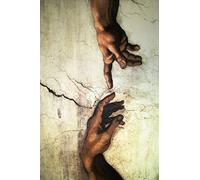 God and Adam Hands of Creation Sistine Chapel Michelangelo Journal: 150 page lined notebook/diary