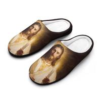 God And Crossed Funny Men's Cotton Slippers Shoes Novelty Soft Non-Slip Sole Home Shoe