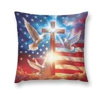 God And Peace U.S. Flag Funny Plush Pillow Cases Novelty Soft Cozy Throw Pillows Cover Pillowcase