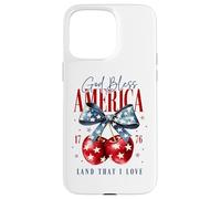 God Bless America 1776 Land That I Love Backprint Case for iPhone 15 Pro Max