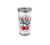 God Bless America 1776 Land that I Love Backprint Stainless Steel Insulated Tumbler