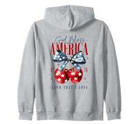 God Bless America 1776 Land That I Love Backprint Zip Hoodie