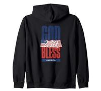 God Bless America 250th Independence Day Zip Hoodie