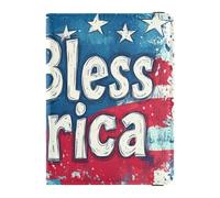 God Bless America 4th Of July Independence Day Leather passport book holder for travel Vaccine Case Protector Cover Cute Passport Book for women Ultra Slim, God Bless America 4th of July Independence