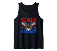 God Bless America American US Eagle Flag 4th July Patriotic Tank Top