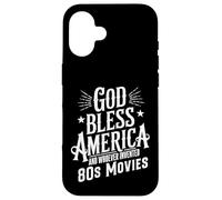 God Bless America And 80s Movies Retro Funny Quote Design Case for iPhone 16