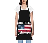 God Bless America Aprons For Women Men Waterproof Bib Apron Chef Aprons For Kitchen Cooking Baking Bbq Gardening